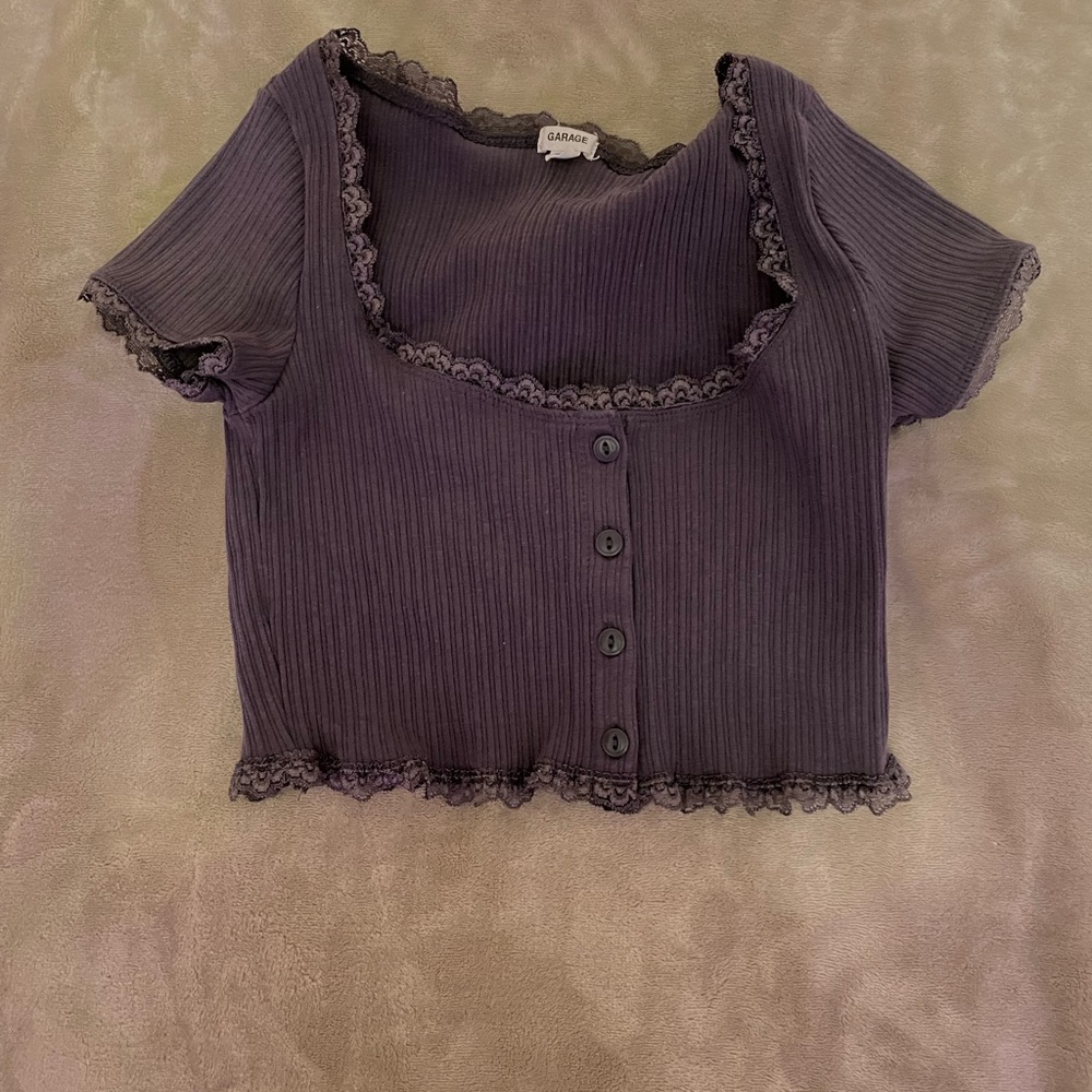 Garage Purple Crop Top